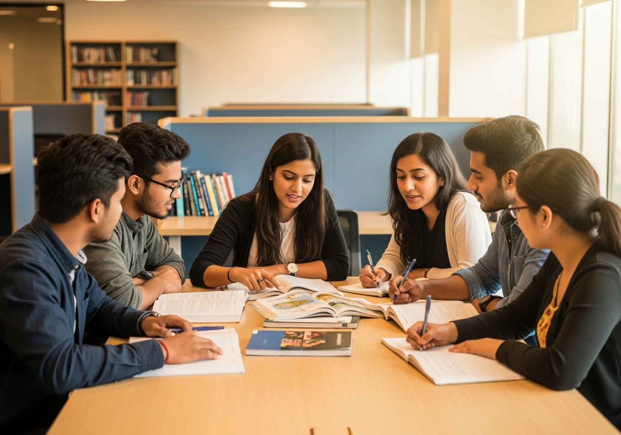 Students at Officers Study Point